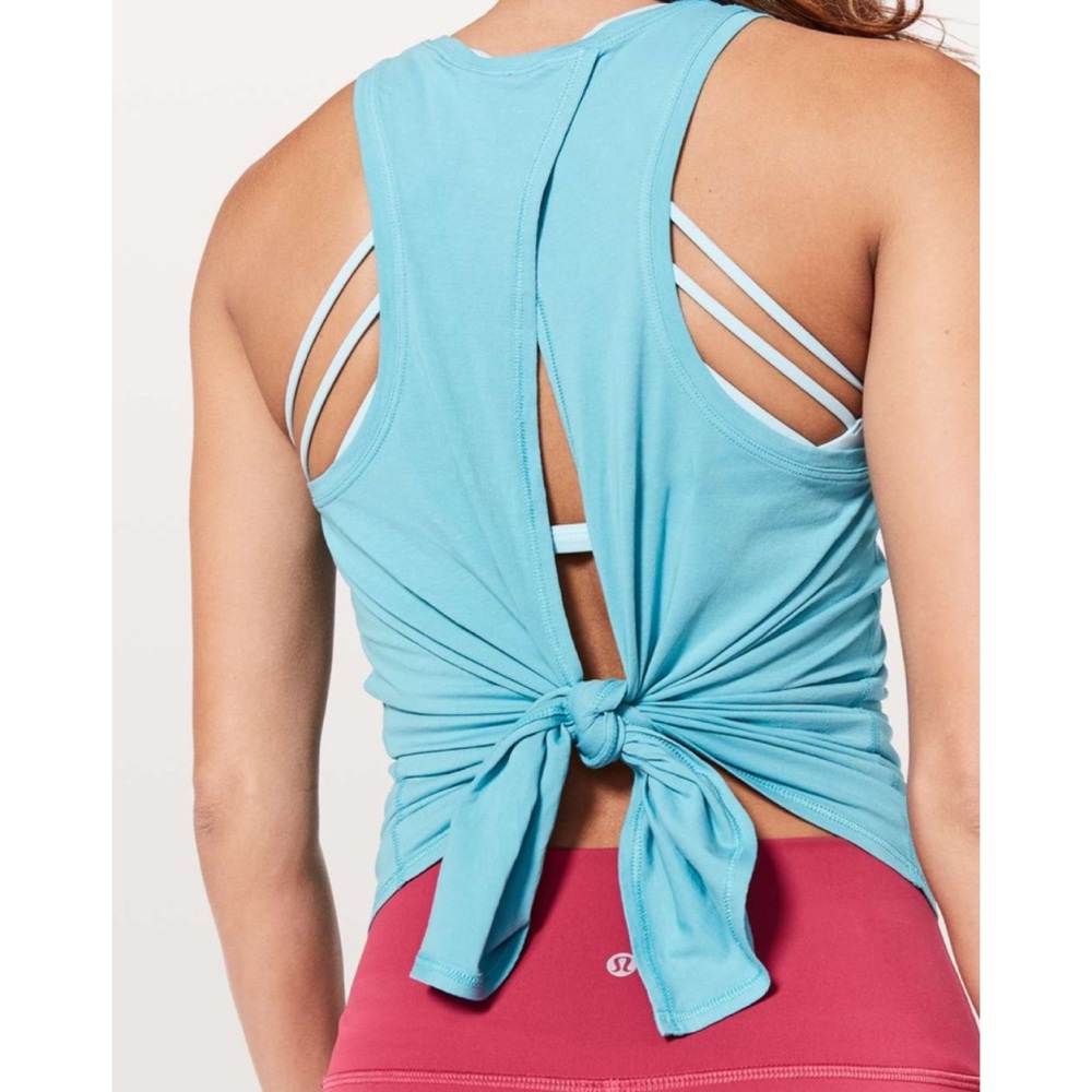 Lululemon All Tied Up Tank Eton Blue 8 - Picture 4 of 7